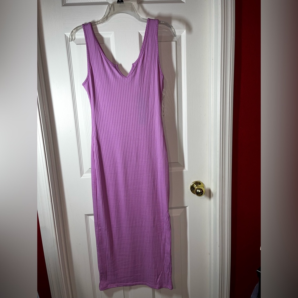 Elegant lilac Sleeveless Dress